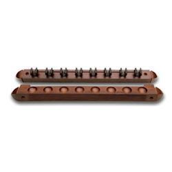 Kø holder til 8 køer m/plast clips, Mahogny